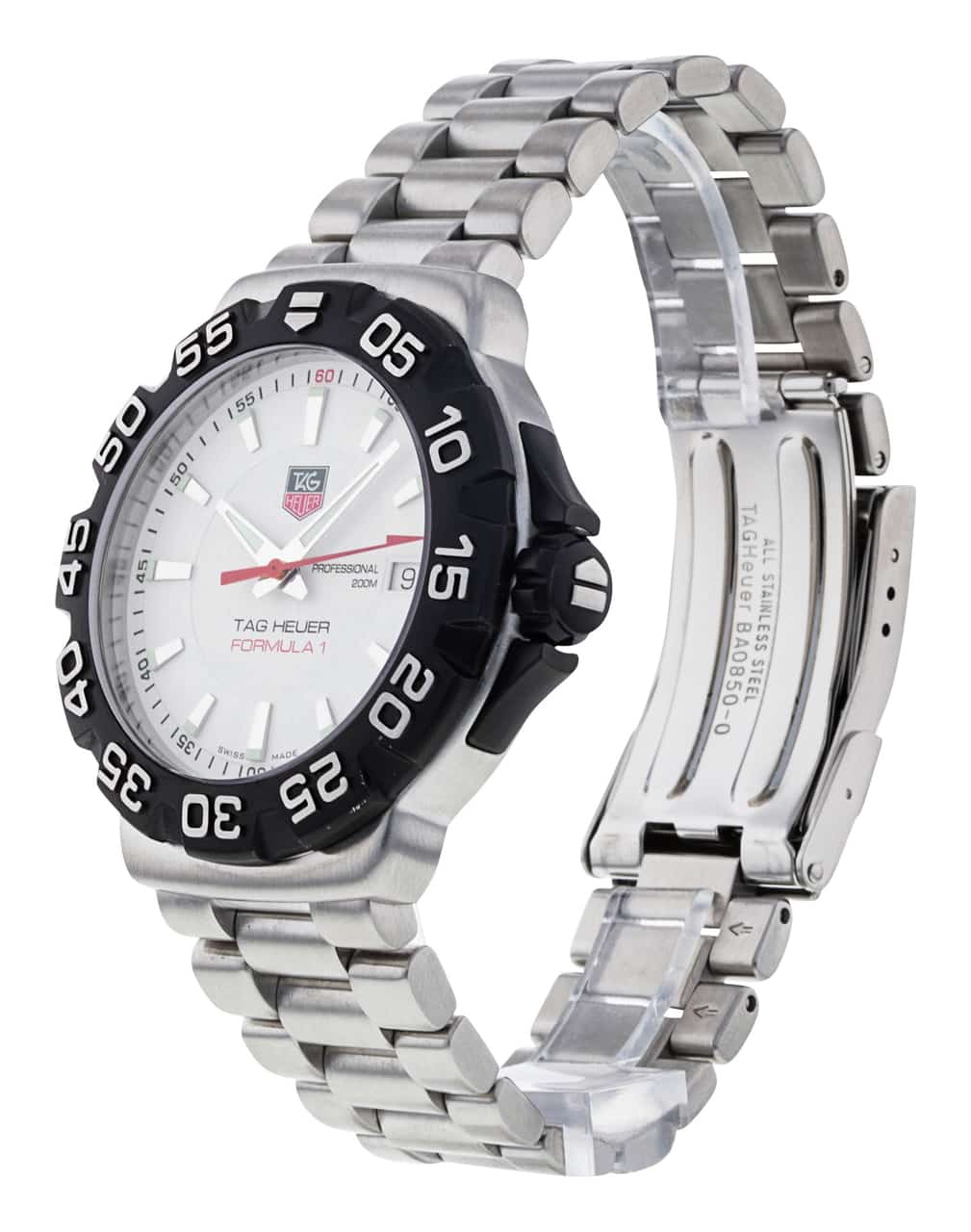 Tag Heuer Formula 1 White Baton Dial Bracelet Strap